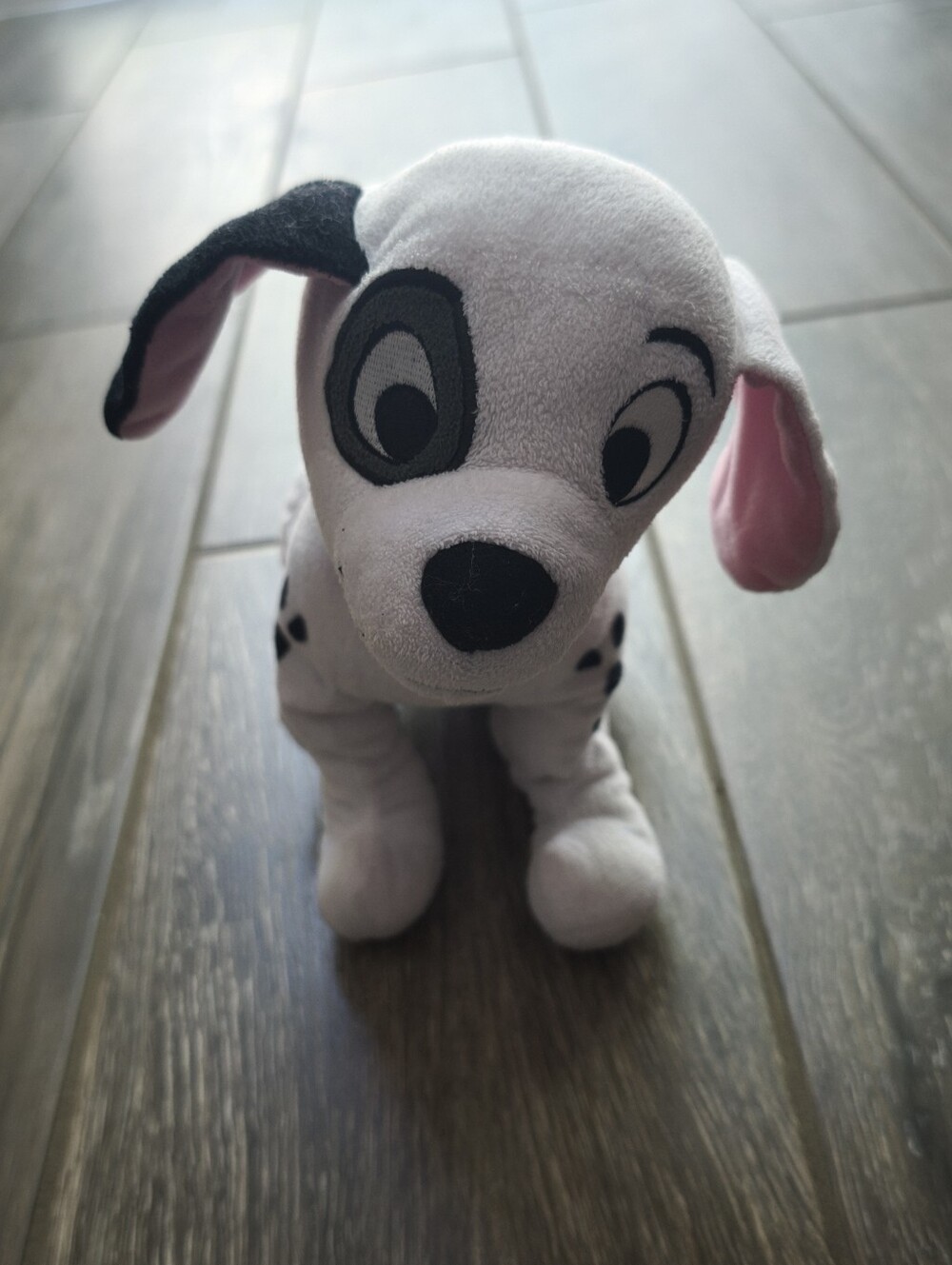 Disney Plush Dalmatian Dog Toy - White with Black Spots